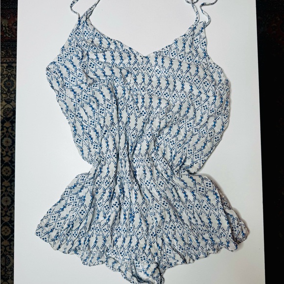 Victoria's Secret Blue and White Romper, Size M - Picture 2 of 4